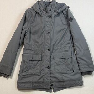 Hollister Gray Hooded Utility Jacket